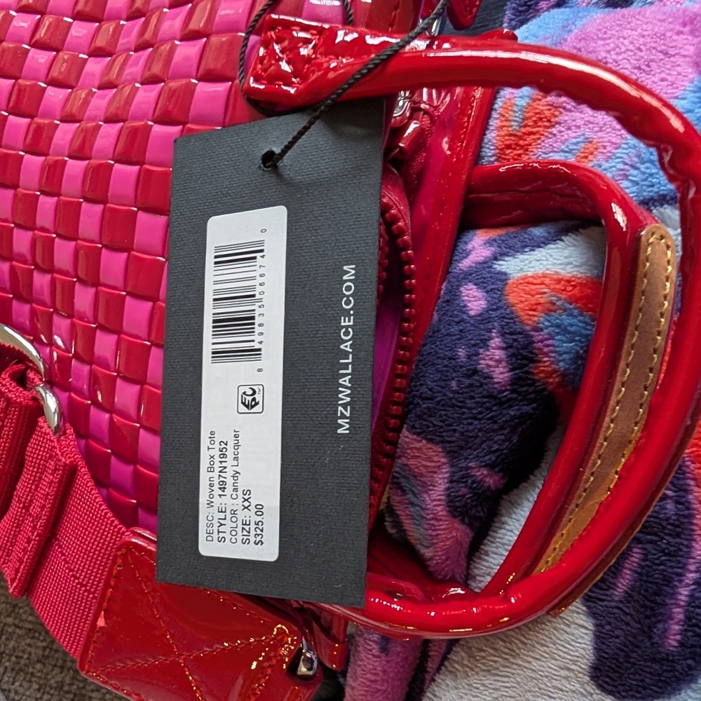 NWT Candy Lacquer Micro Woven Box Tote - Picture 4 of 9